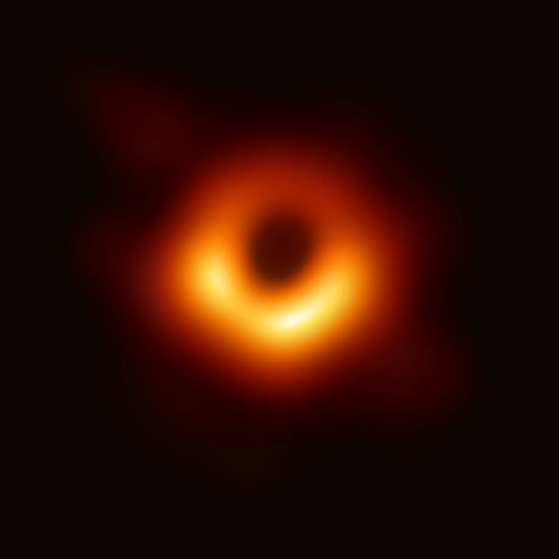 The first direct image of a black hole, M87*, captured by the Event Horizon Telescope